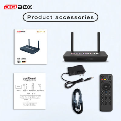 Digibox 4GB 64GB TV Box 4K HDR Android TV Box Απομακρυσμένο αναπαραγωγό μέσων ενημέρωσης